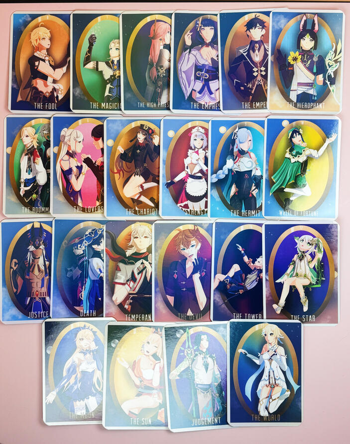 Genshin Tarot cards