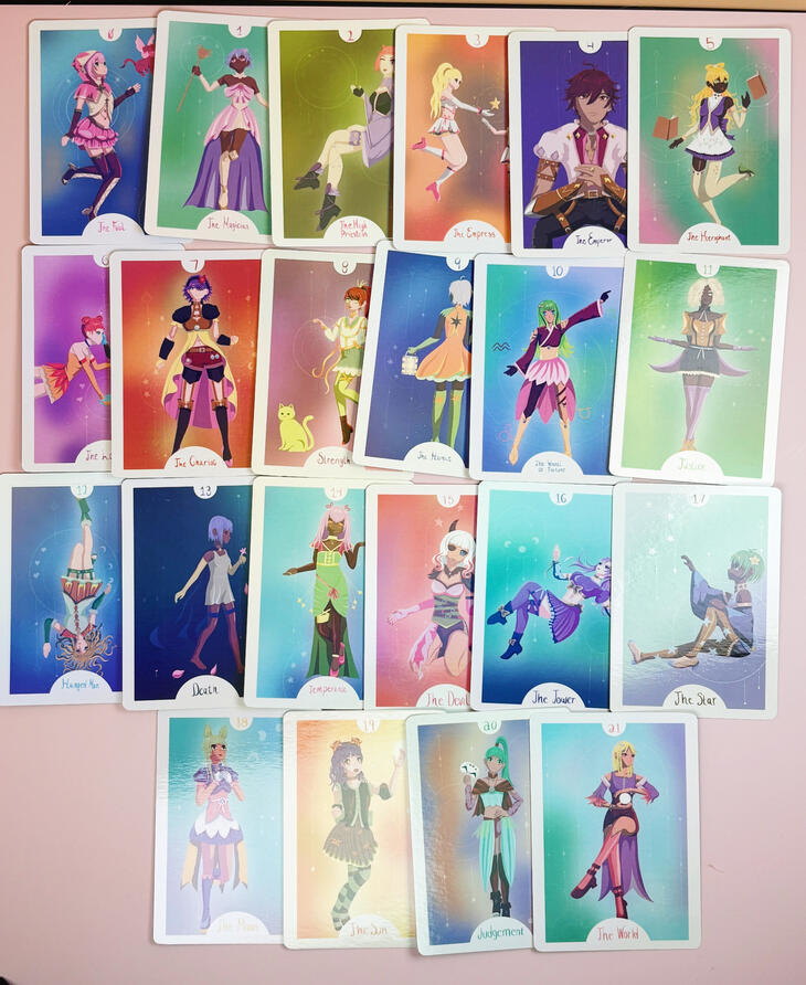 Magical Girls OC Tarot cards
