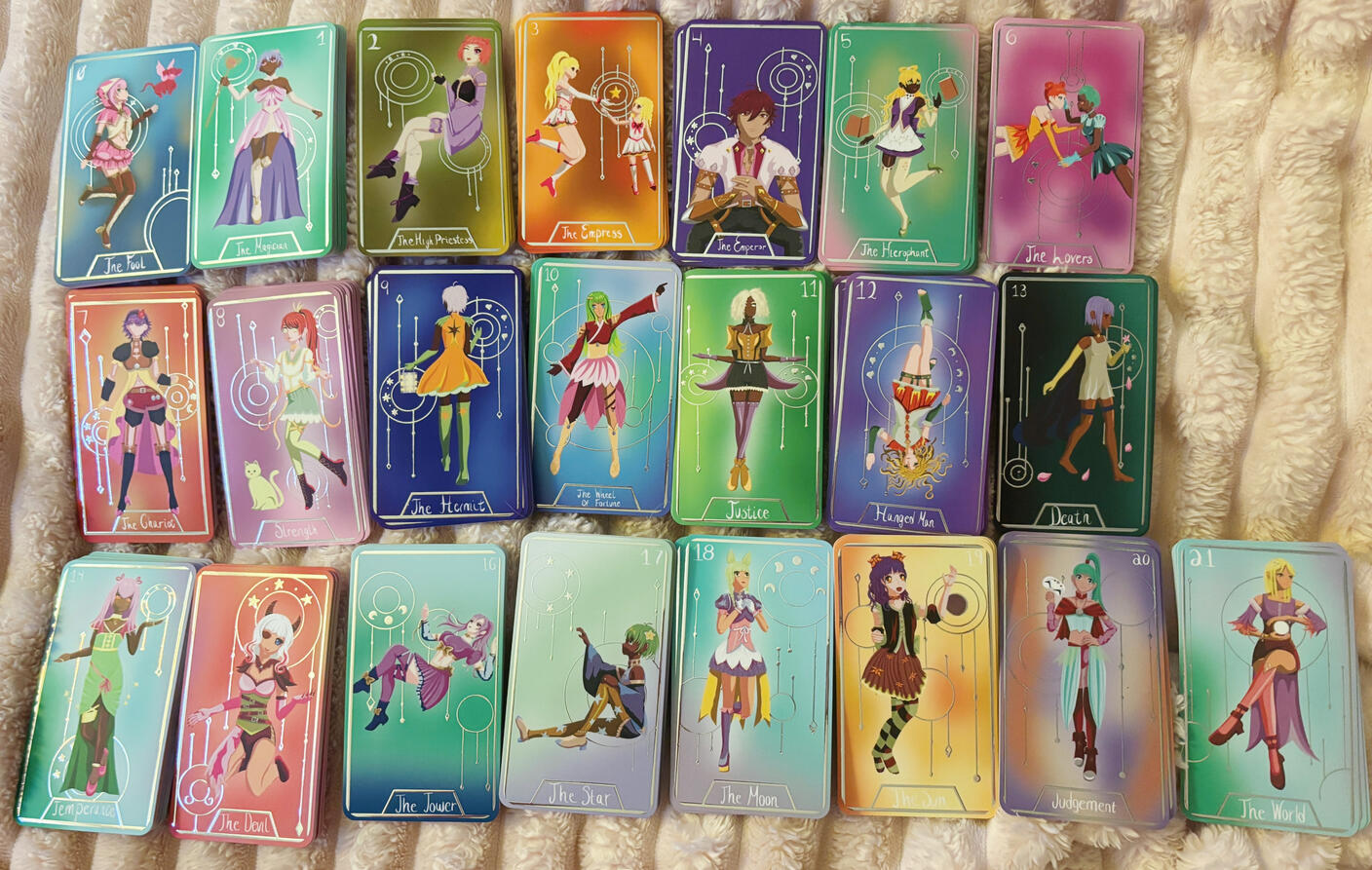 Magical Girls OC Tarot cards