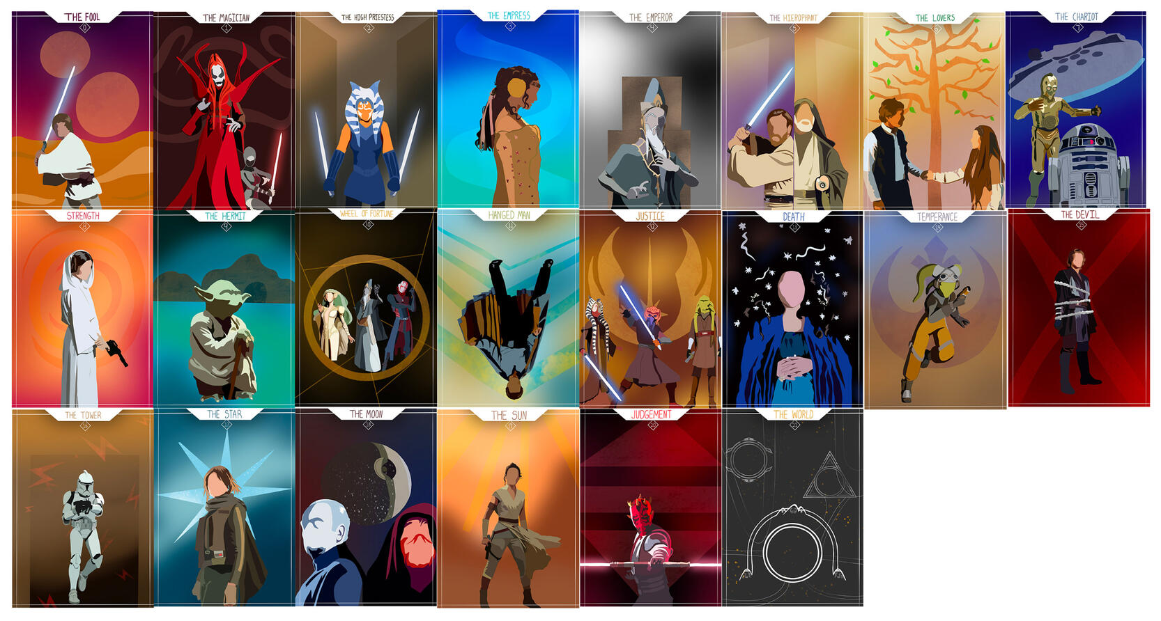 Star Wars tarot prints