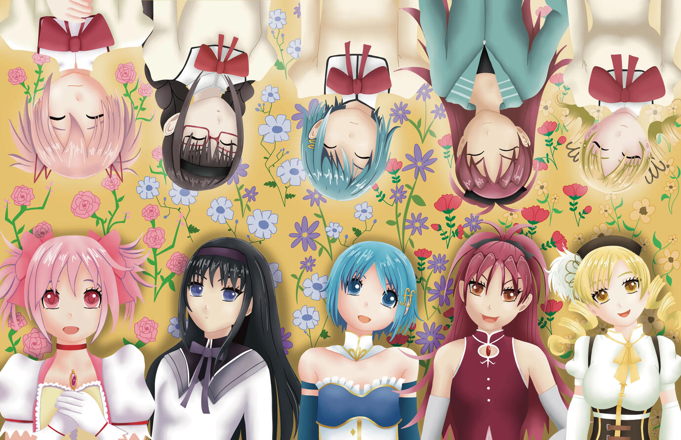 Madoka Magica group print