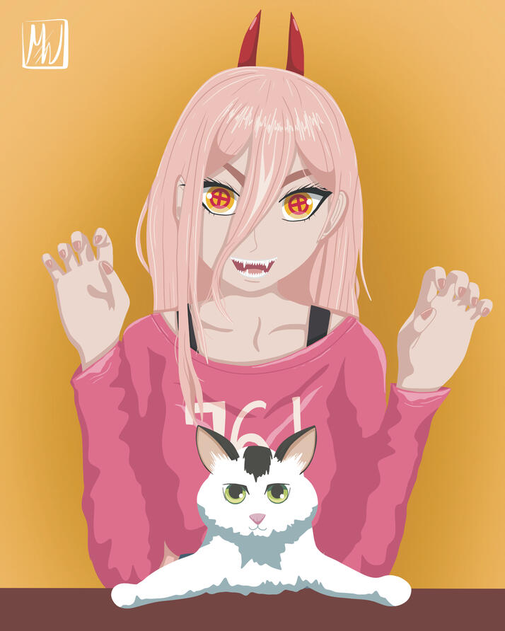 Chainsaw Man Power and Meowy