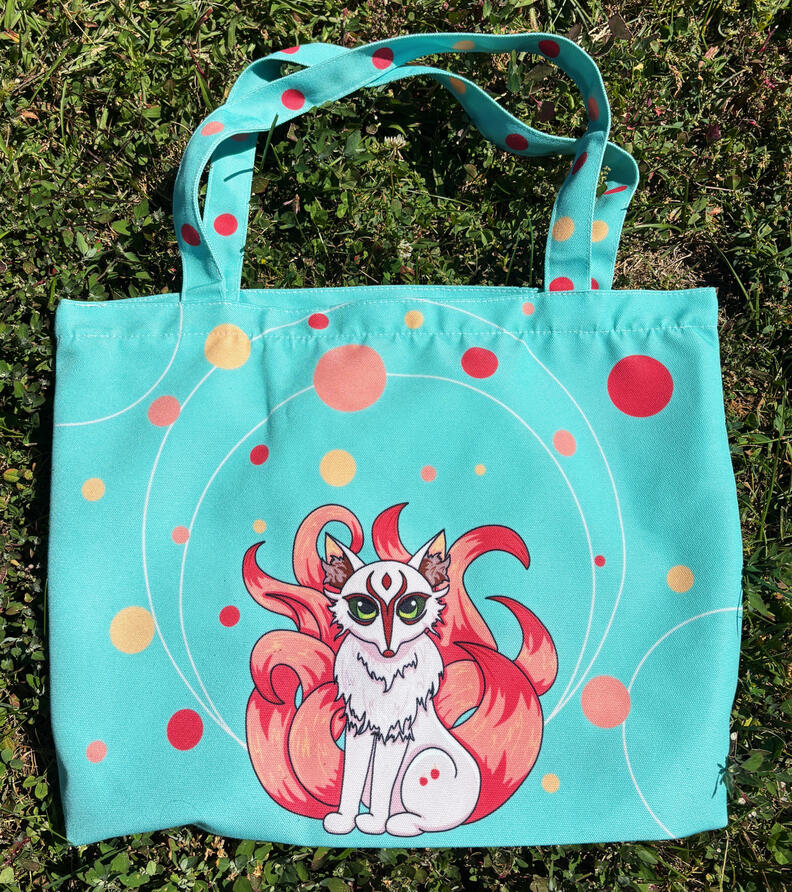 Lychee Kitsune tote bag