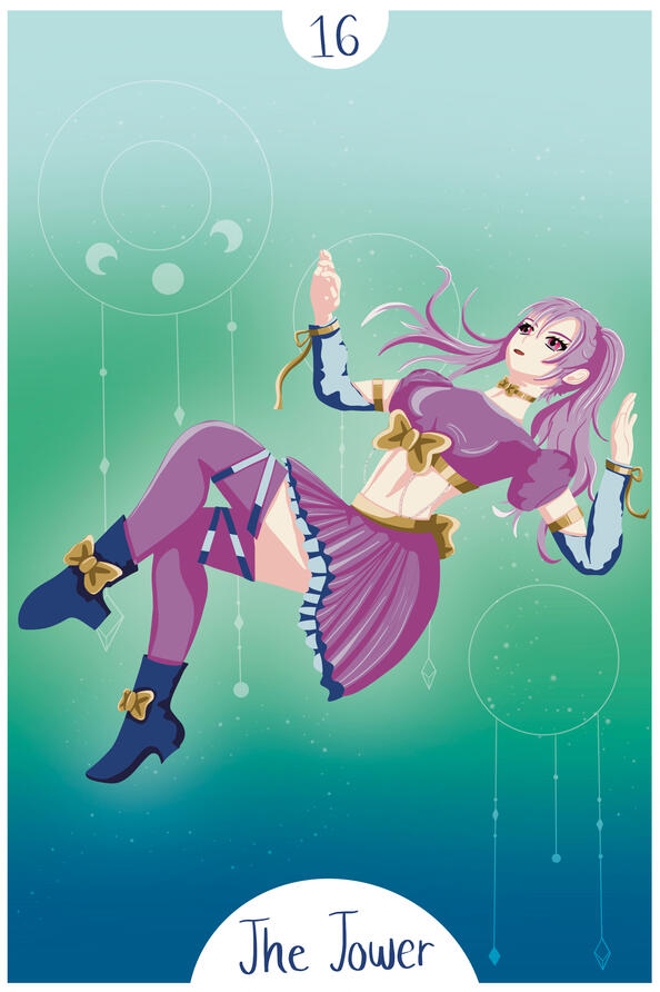 Magical Girls tarot - the tower card